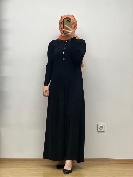 MissDalida Gömlek Yaka Triko Elbise 25Y-4022