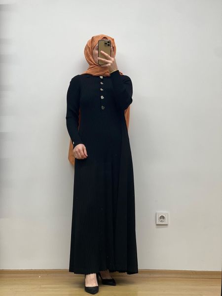 MissDalida Gömlek Yaka Triko Elbise 25Y-4022