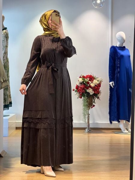 MissWhence Güpürlü Cupro Jakar Pardesü 36528