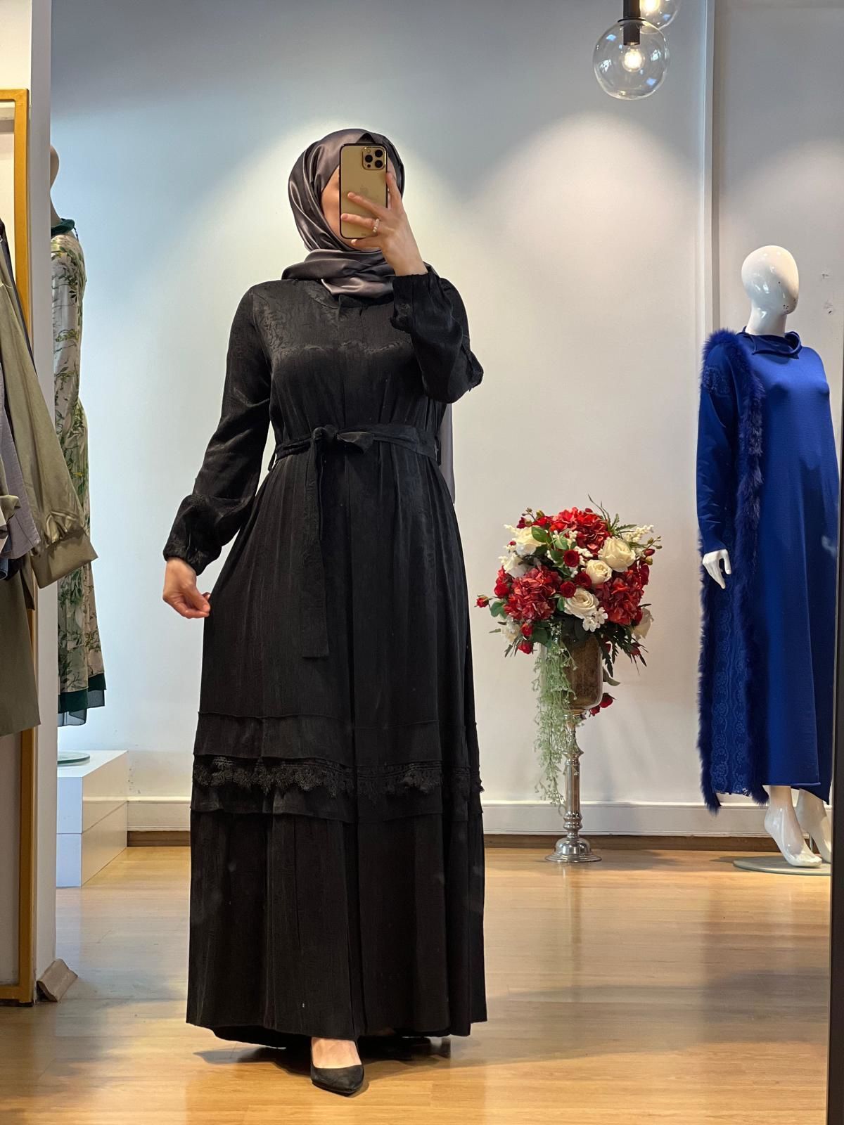 MissWhence Güpürlü Cupro Jakar Pardesü 36528