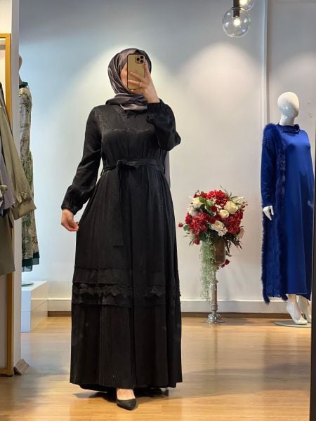 MissWhence Güpürlü Cupro Jakar Pardesü 36528