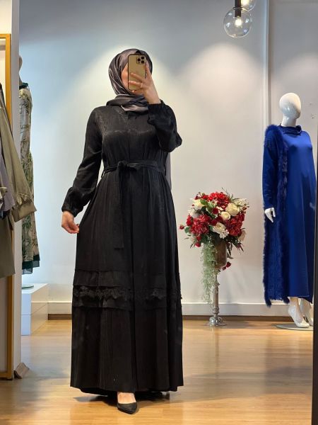 MissWhence Güpürlü Cupro Jakar Pardesü 25K-36528