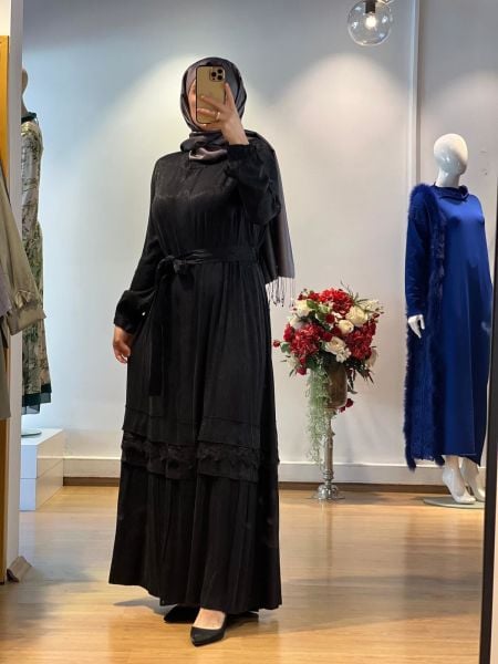 MissWhence Güpürlü Cupro Jakar Pardesü 36528