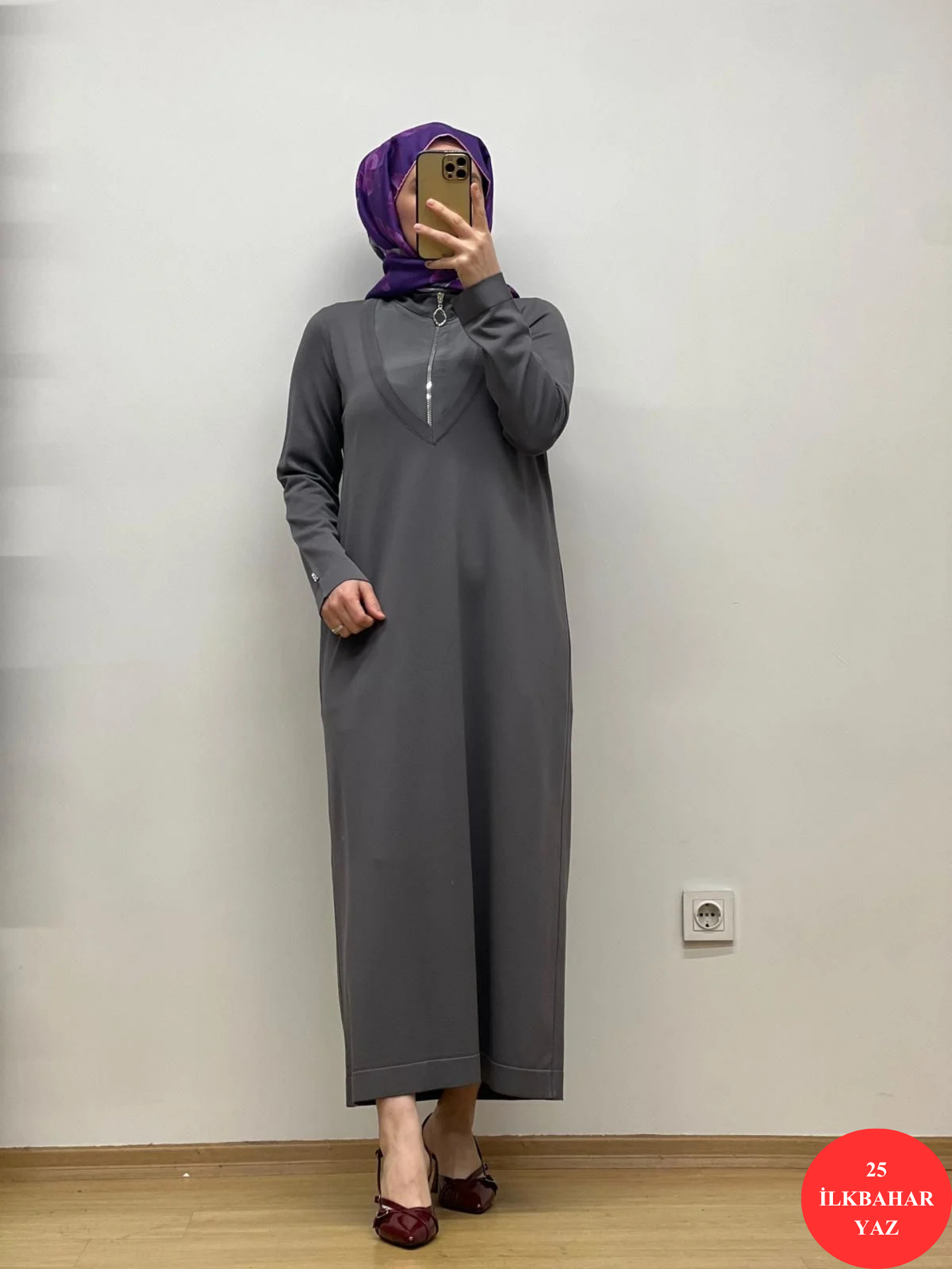 MissDalida Fermuar Yaka Triko Elbise 25Y-0010