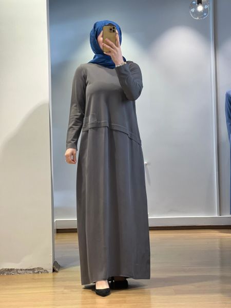 MissDalida Asimetrik Kesim Cupro Triko Elbise 25Y-4001