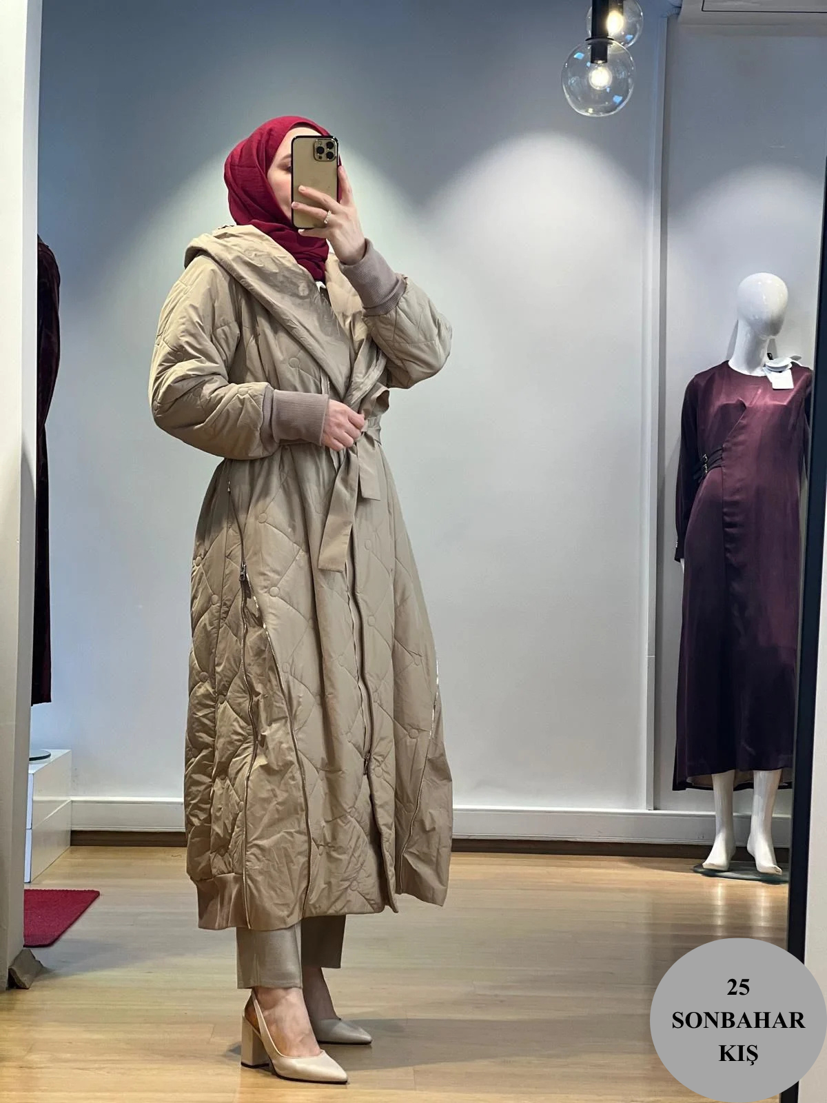 MissWhence Fermuar Detaylı Şişme Mont 25K-36522