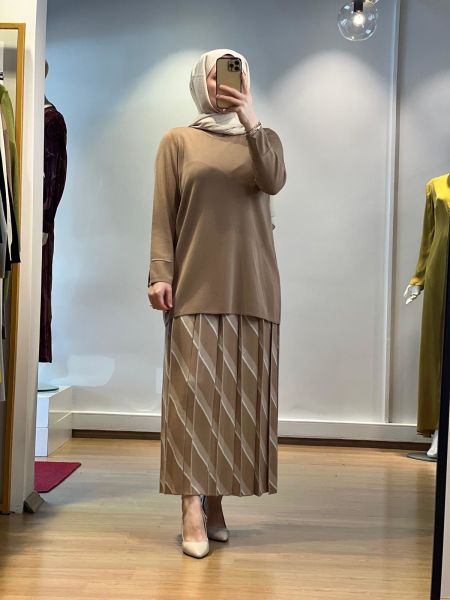 MissDalida Desenli Pilise Etek T24K-2000