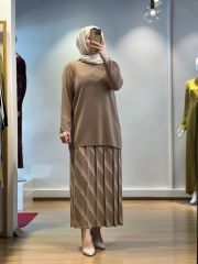 MissDalida Desenli Pilise Etek T24K-2000