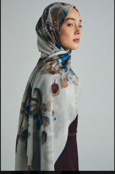 Kehribar Krep İpek Şal 70x190cm