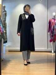 MissDalida Önü Keçe Baskılı Hırka T25K-9021