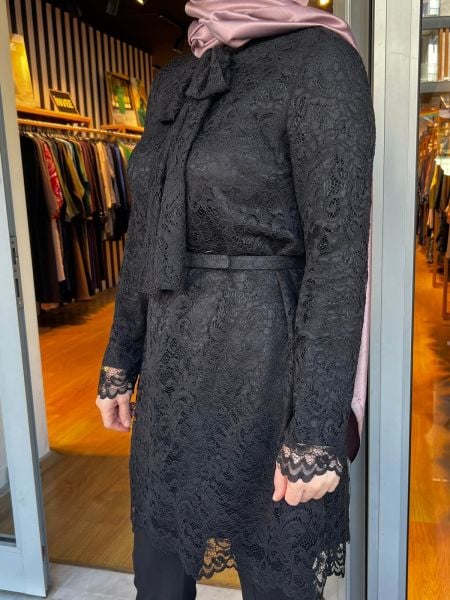 Jamıla Sarah Önü Bağlamalı Dantel Tunik SS24-2022