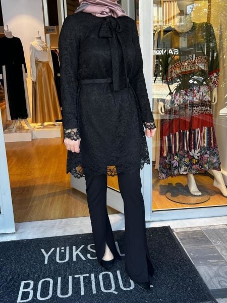 Jamıla Sarah Önü Bağlamalı Dantel Tunik SS24-2022