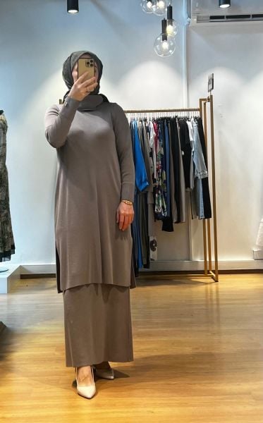 MissDalida Boğazlı Yaka Uzun Elbise T25K-4004