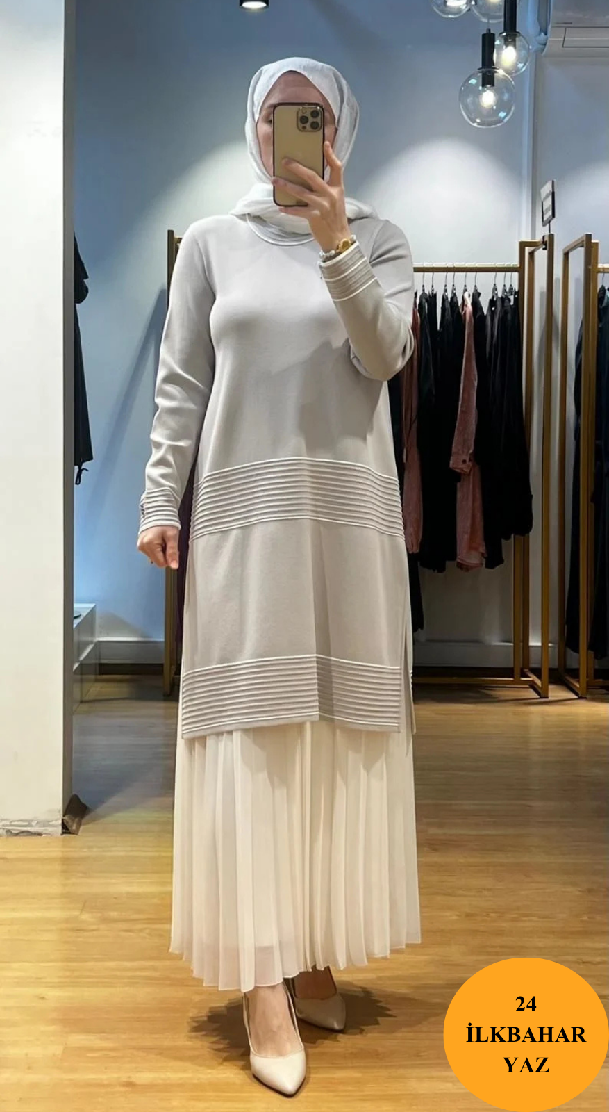 MissDalida Bekletme ve Çizgi Detay. Triko Tunik T24Y-6023