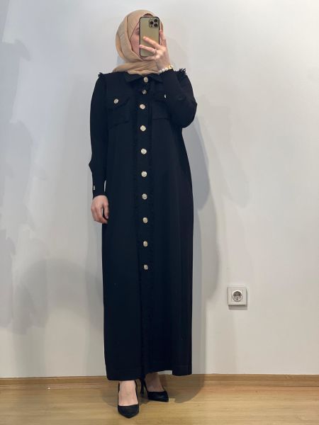 MissDalida Püskül ve Düğme Detaylı Hırka 25Y-9016-BB