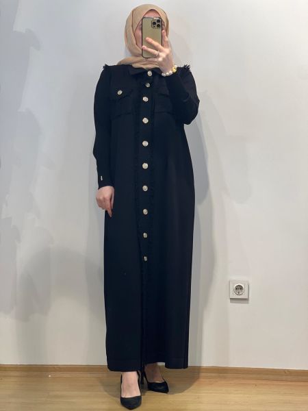 MissDalida Püskül ve Düğme Detaylı Hırka 25Y-9016-BB