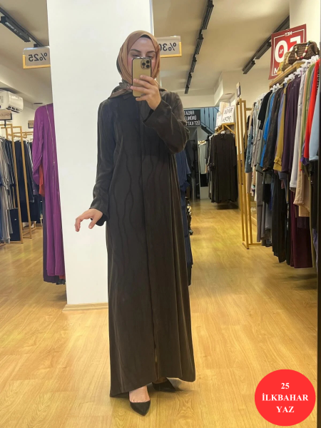 MissDalida Gömlek Yaka Jakarlı Cupro Ferace 25Y-8056