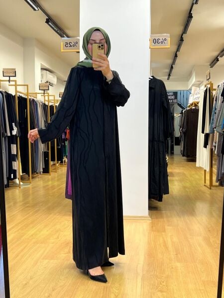 MissDalida Gömlek Yaka Jakarlı Cupro Ferace 25Y-8056