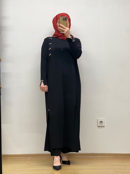 MissDalida İnci Detaylı Temiz Kesim Triko Hırka 25Y-9006