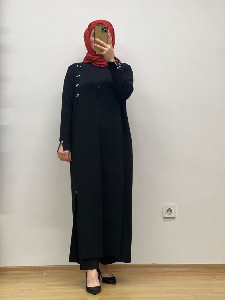 MissDalida İnci Detaylı Temiz Kesim Triko Hırka 25Y-9006