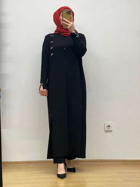 MissDalida İnci Detaylı Temiz Kesim Triko Hırka 25Y-9006