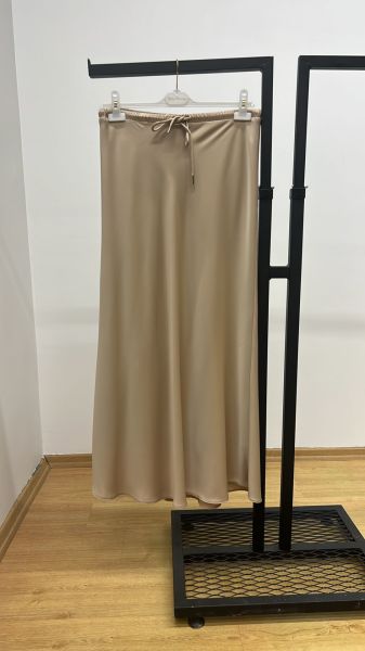 Sentez Luna Saten Volanlı Etek SZ-5457