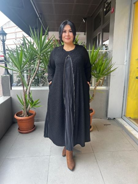 MissWhence Fermuar Detaylı Elbise 25Y-3003-BB