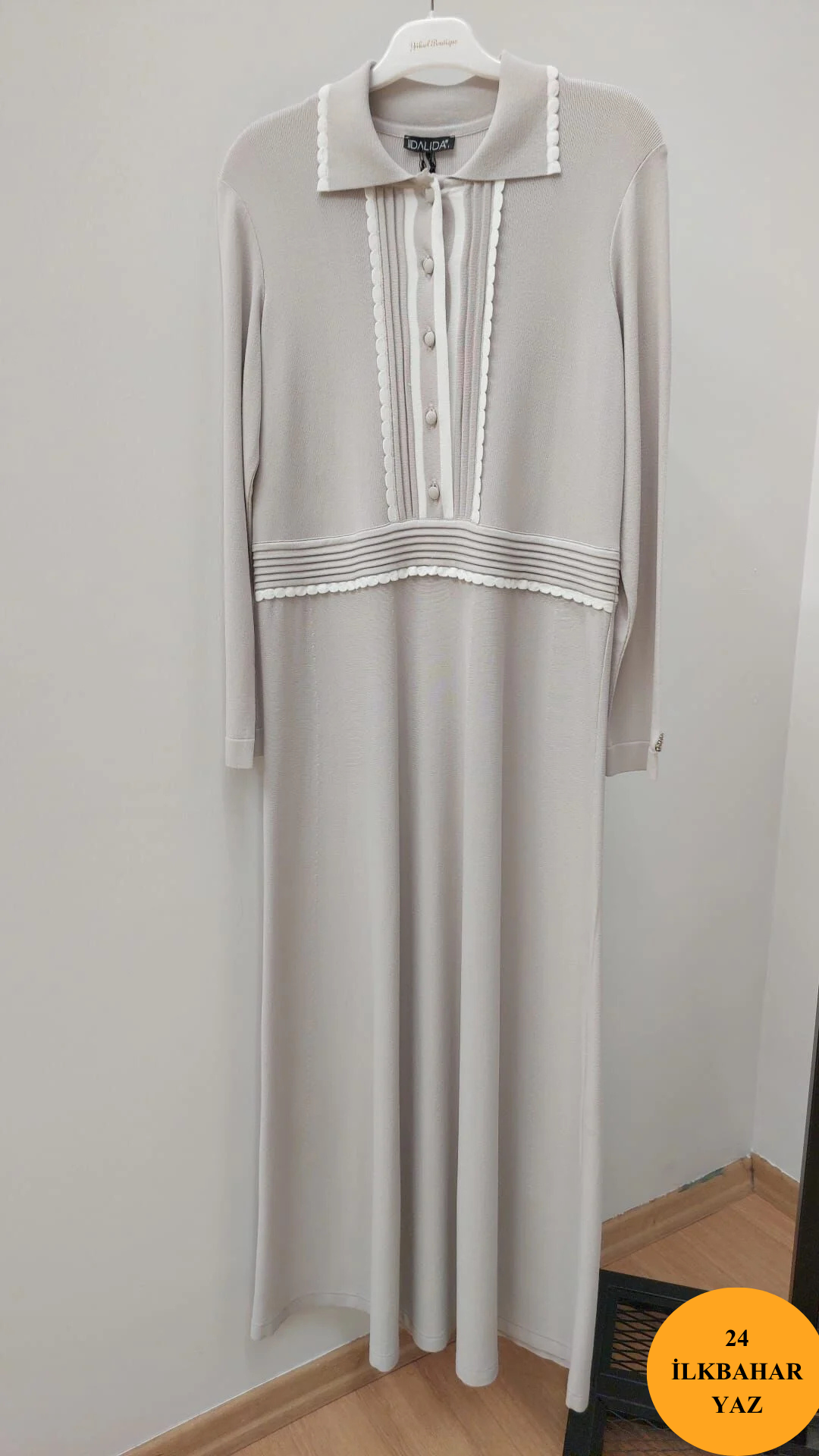 MissDalida Gömlek Yaka Klasik Elbise T24Y-4004