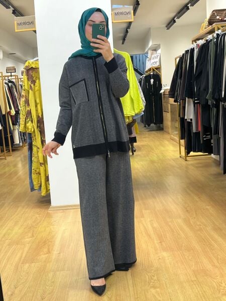 MissDalida Touch Me Doku Desenli Bol Paça Pantolon T25PF-7006