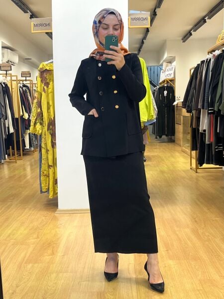 MissDalida Kruvaze Düğmeli Kısa Hırka T25PF-9203