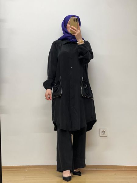 MissWhence Cupro Gömlek 25Y-37302