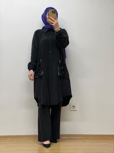 MissWhence Cupro Gömlek 25Y-37302
