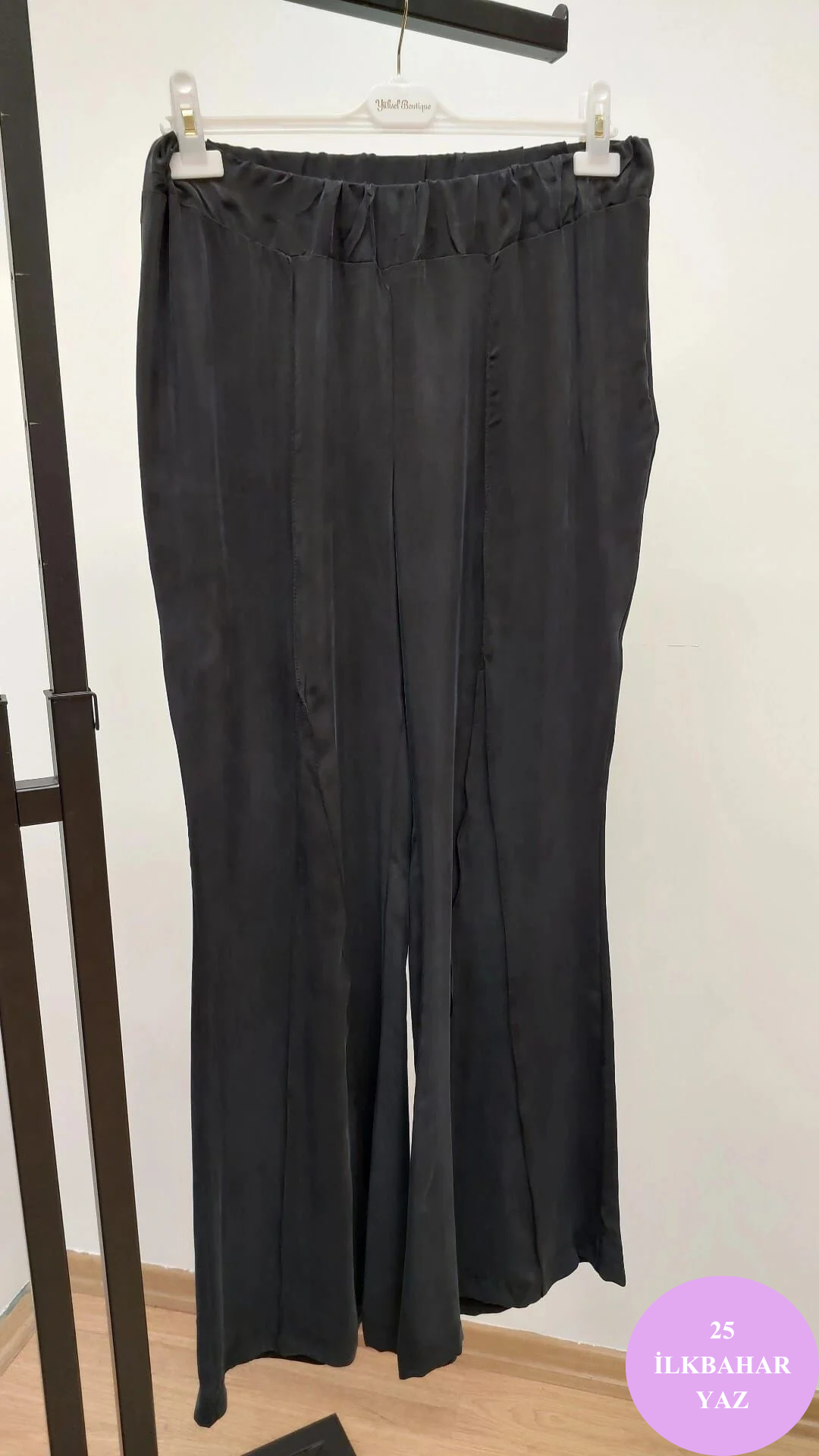 MissWhence Cupro Bol Paça Dikişli Pantolon 25Y-37110-D