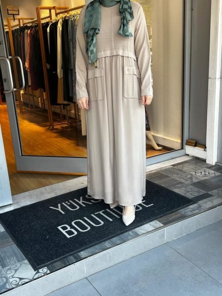 MissDalida Üstü Triko Altı Cupra Elbise T24Y-4024