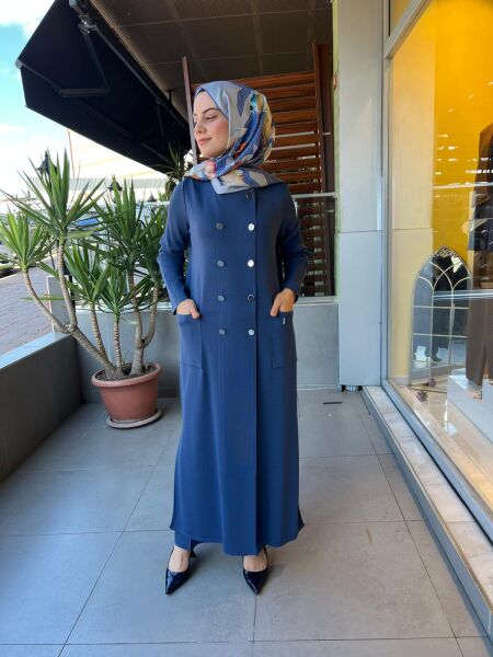 MissDalida Kruvaze Düğmeli Uzun Hırka T25PF-9000