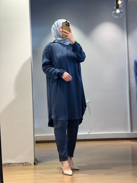 MissWhence Cupro Pantolonlu Takım 25Y-37017