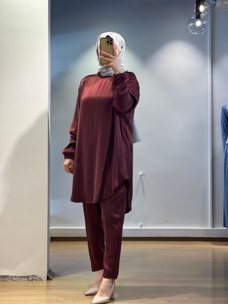 MissWhence Cupro Pantolonlu Takım 25Y-37017