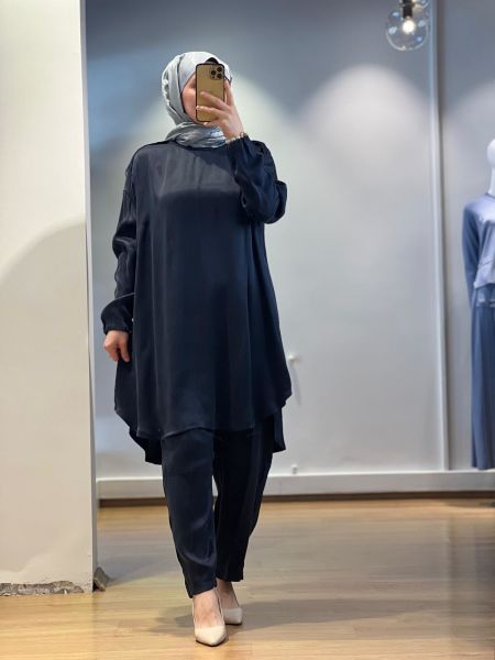 MissWhence Cupro Pantolonlu Takım 25Y-37017
