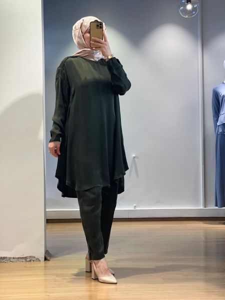 MissWhence Cupro Pantolonlu Takım 25Y-37017