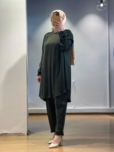 MissWhence Cupro Pantolonlu Takım 25Y-37017