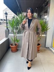 MissDalida Kürklü Triko Astarlı Trençkot T25K-8041