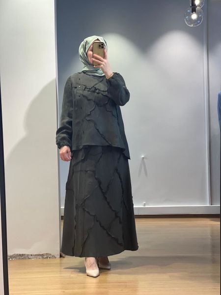 MissWhence Etek Takım Cupro/Keten 37305