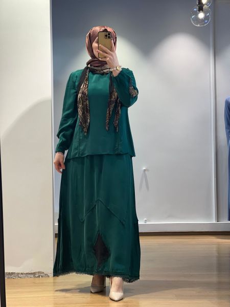 MissWhence Patchwork Cupro Etekli Takım 37003