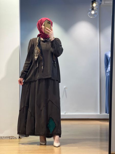 MissWhence Patchwork Cupro Etekli Takım 37003