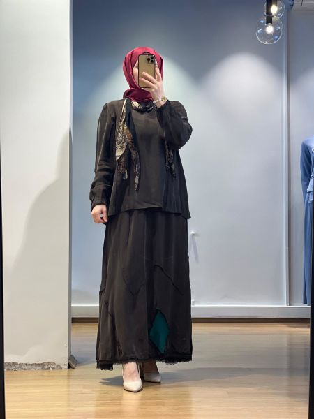 MissWhence Patchwork Cupro Etekli Takım 37003