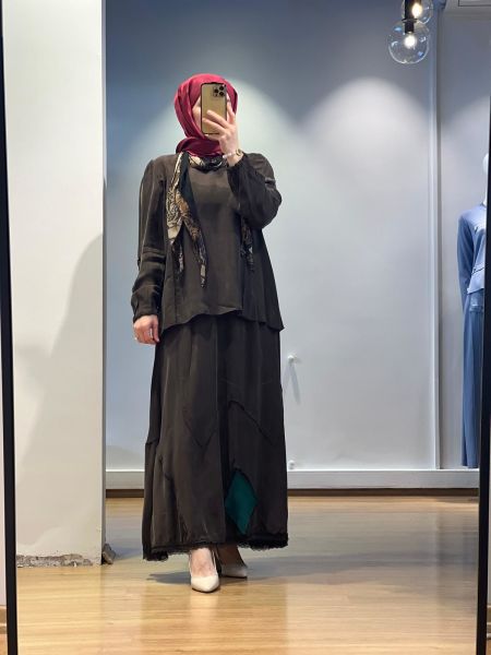 MissWhence Patchwork Cupro Etekli Takım 37003