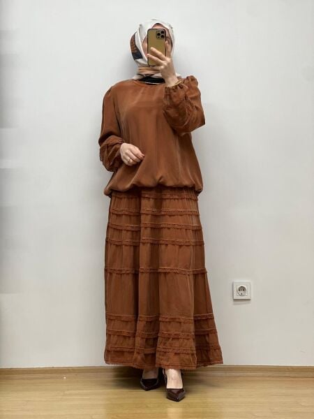 MissWhence Etek Takım İpek 25Y-37005