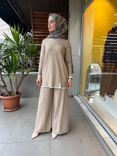 MissDalida Yakası Yırtmaçlı Triko Tunik T25PF-6002