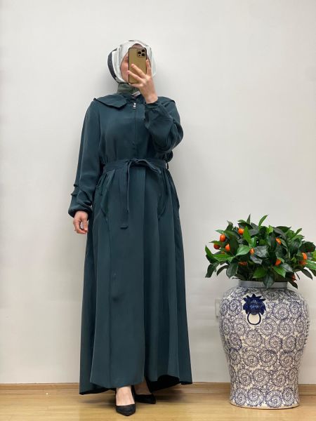 MissWhence Cupro Kapüşonlu Elbise 37811