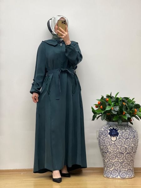 MissWhence Cupro Kapüşonlu Elbise 25Y-37811